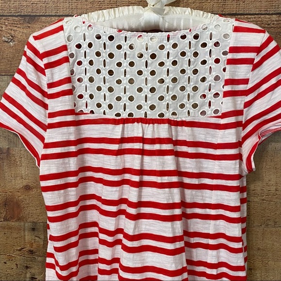 Meadow Rue Marin Striped Top Red & White Size Large - Picture 9 of 13